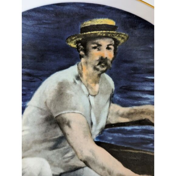 Southern Living Gallery "Boating"by Edouard Manet collectable plate - Picture 8 of 11